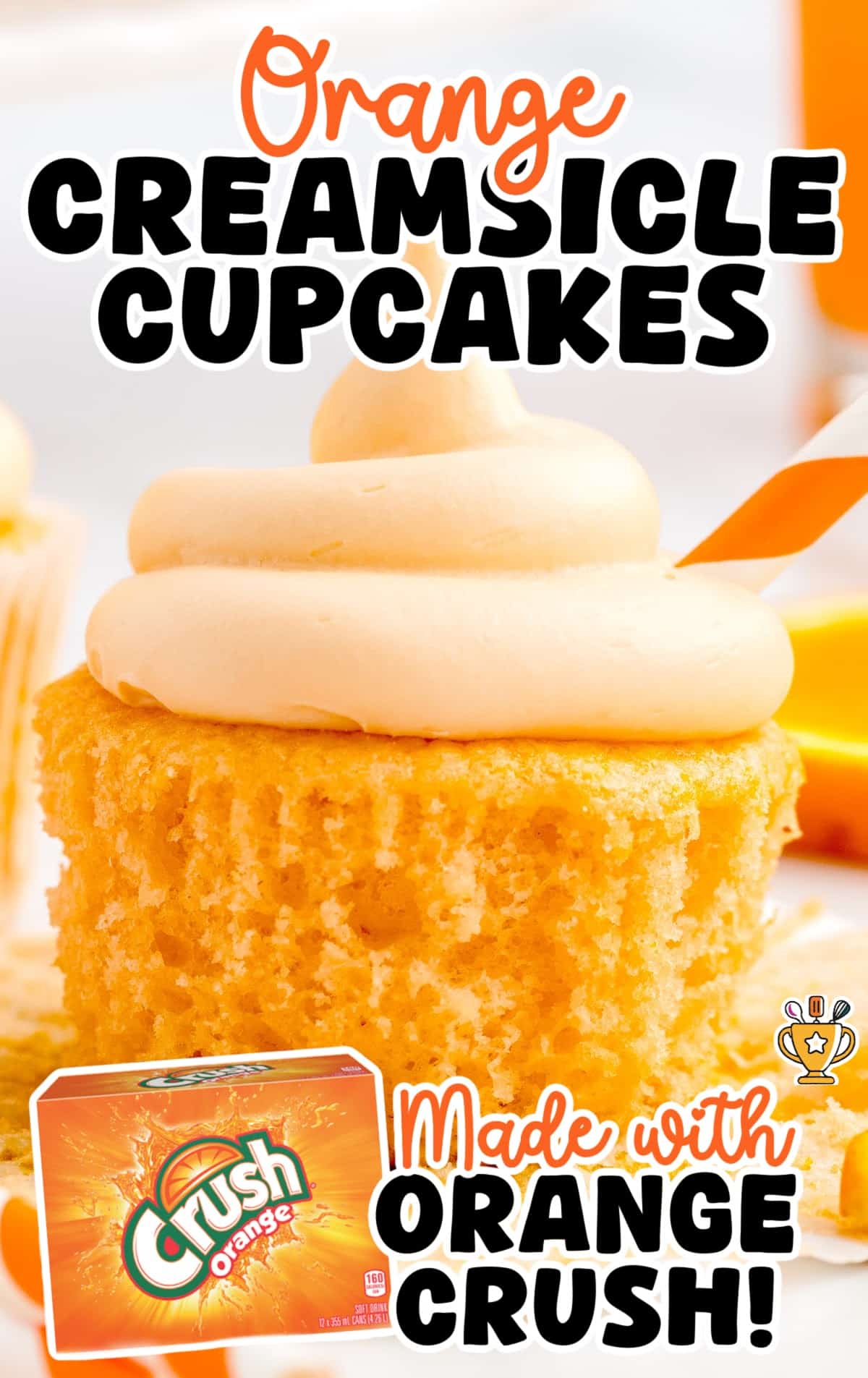 a Orange Creamsicle Cupcake