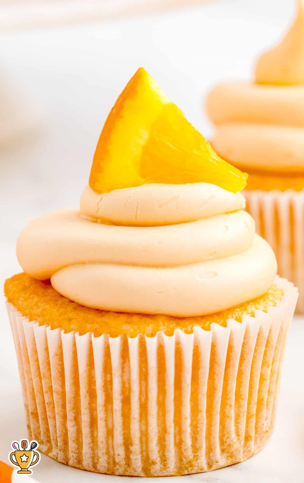 a Orange Creamsicle Cupcake