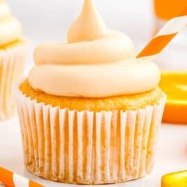 a Orange Creamsicle Cupcake