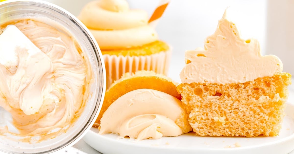 Orange Creamsicle Cupcakes on a plate