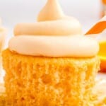 a Orange Creamsicle Cupcake