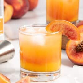 a glass full of Peach Cocktail