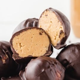 a stack of Peanut Butter Balls