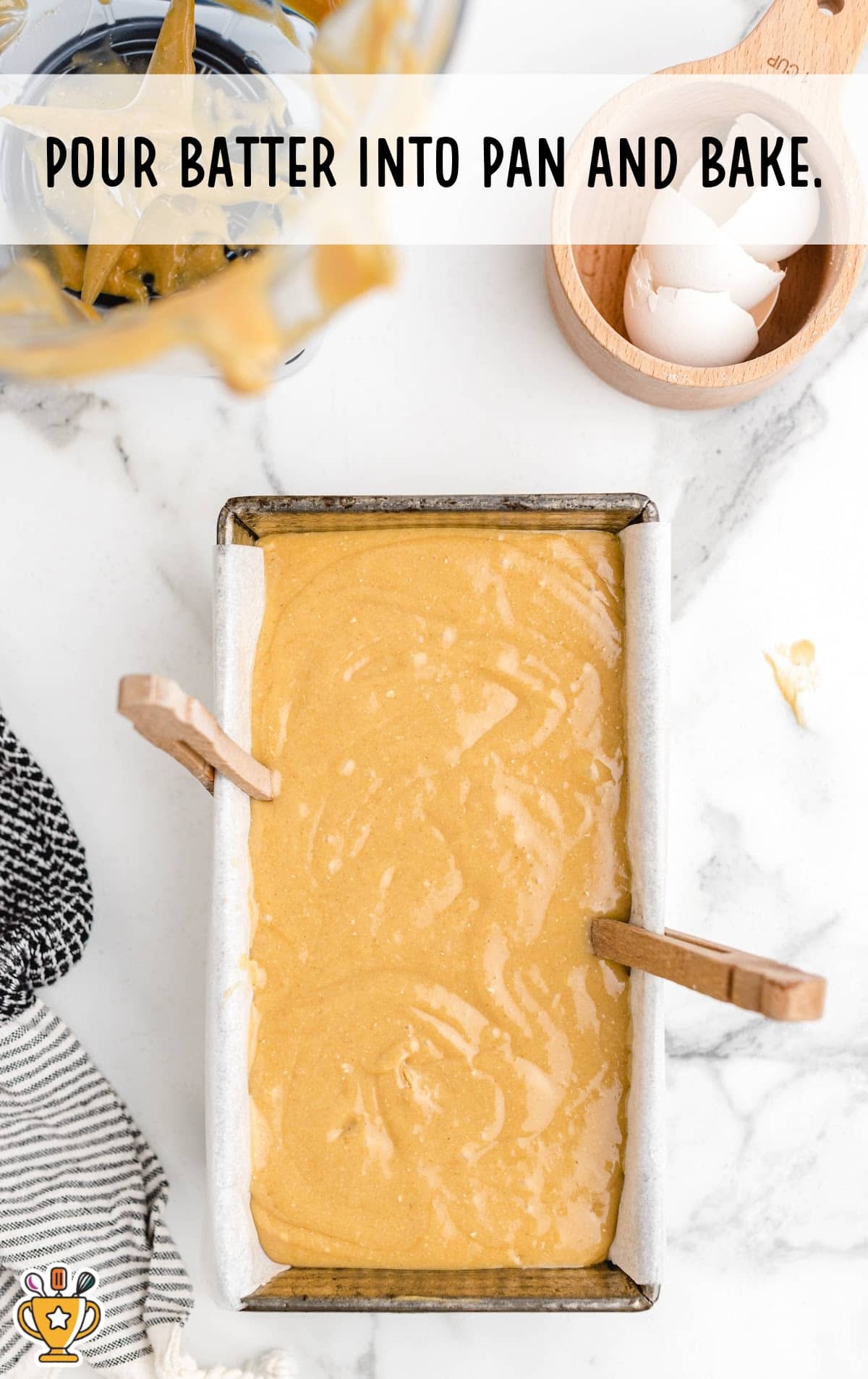 batter poured into a pan