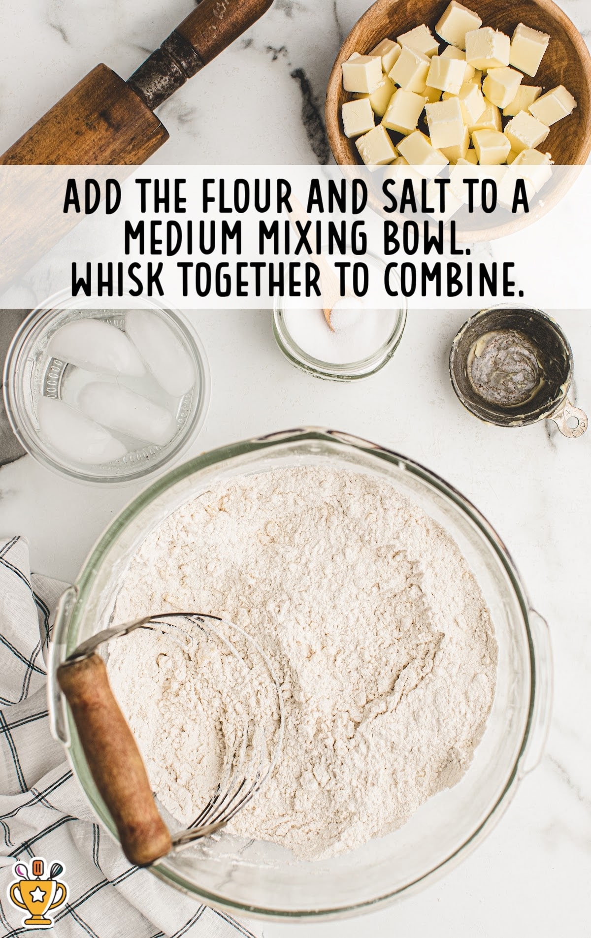 flour and salt added