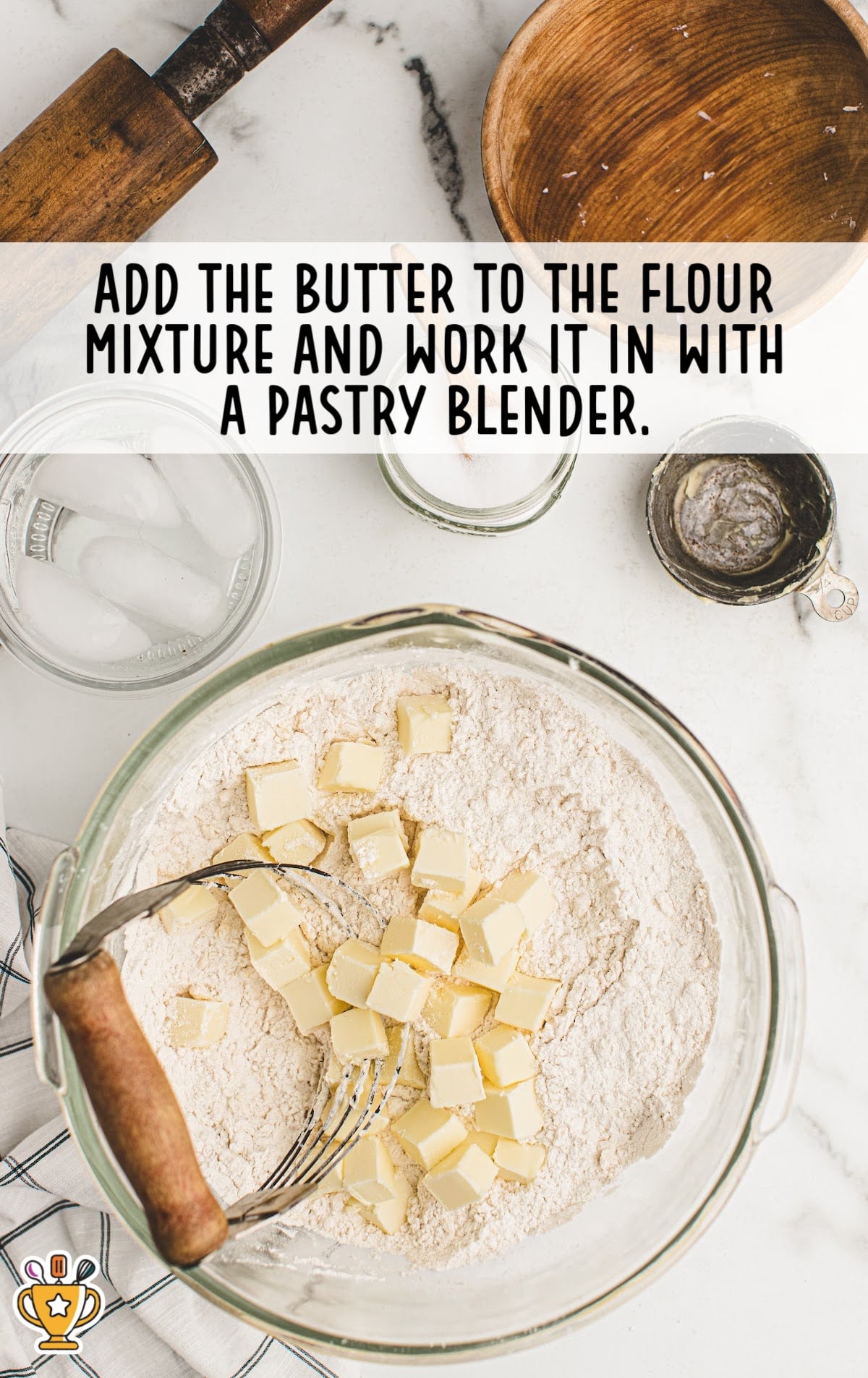 butter added to the flour mixture