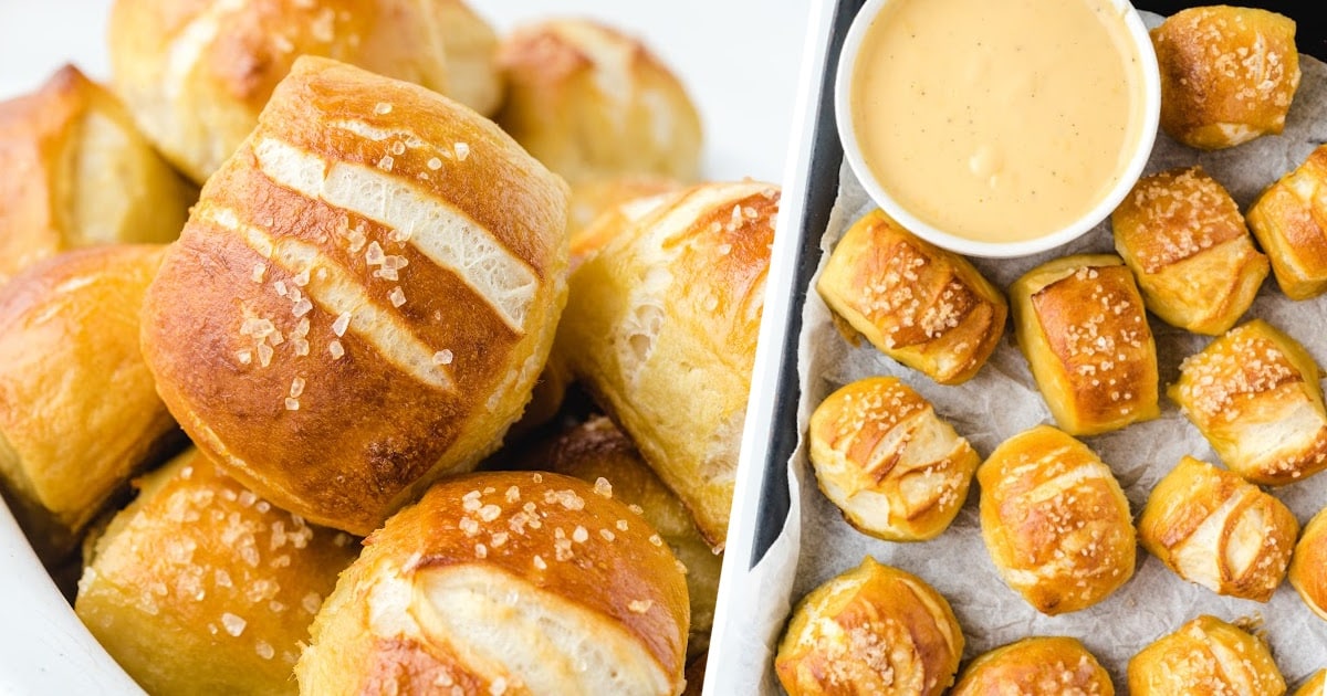 a bunch of Pretzel Bites with Cheese
