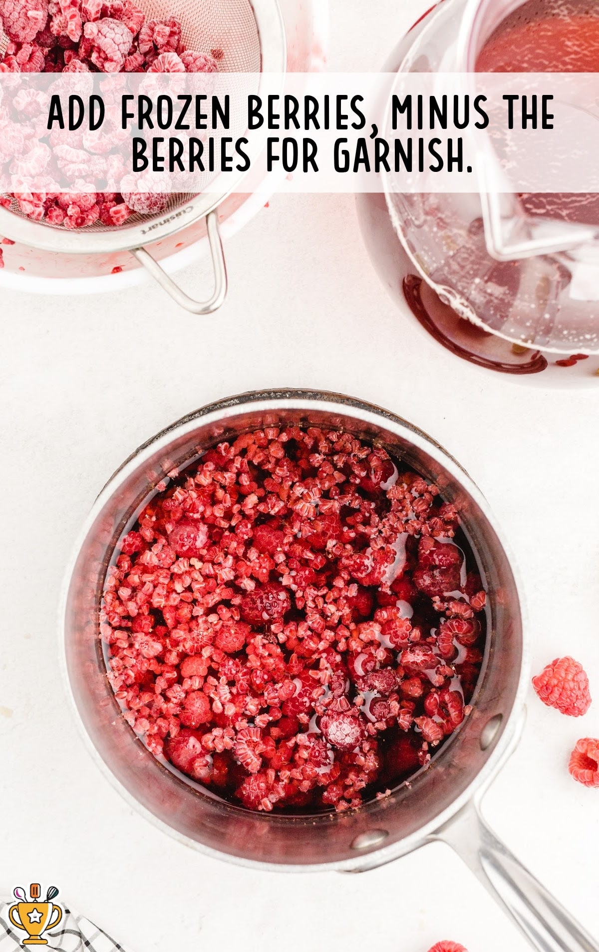berries added in the pan