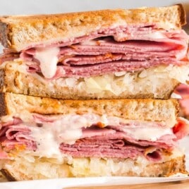 a pile of Reuben Sandwich