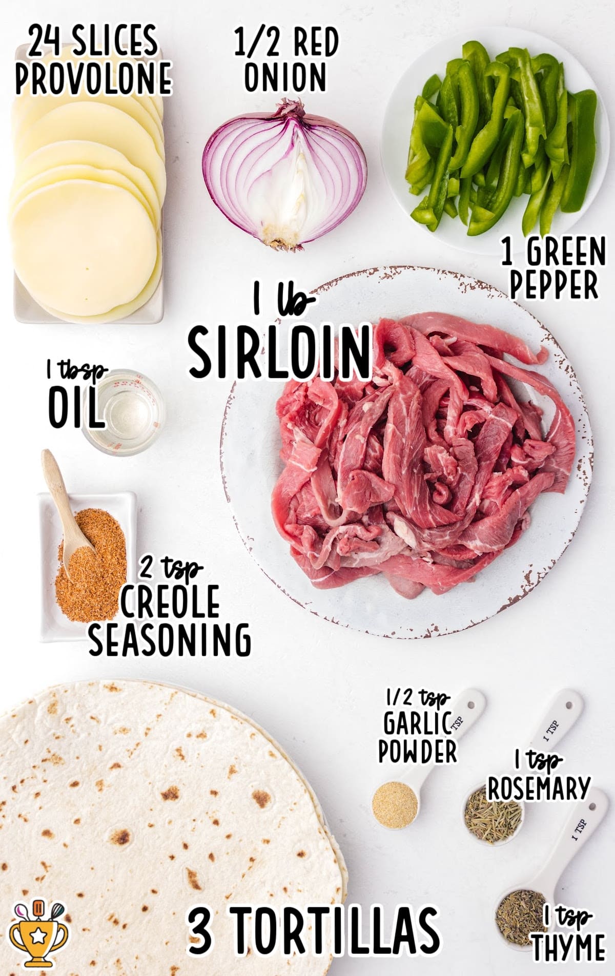ingredients for making Steak Quesadillas