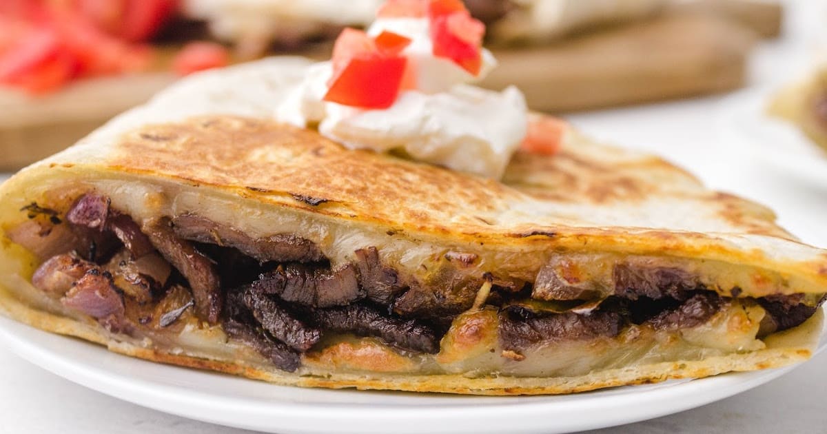 Steak Quesadilla on a plate