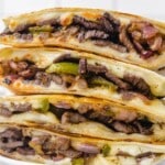 a pile of Steak Quesadillas