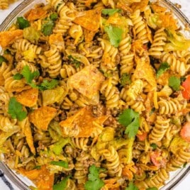 Taco Pasta Salad in a bowl