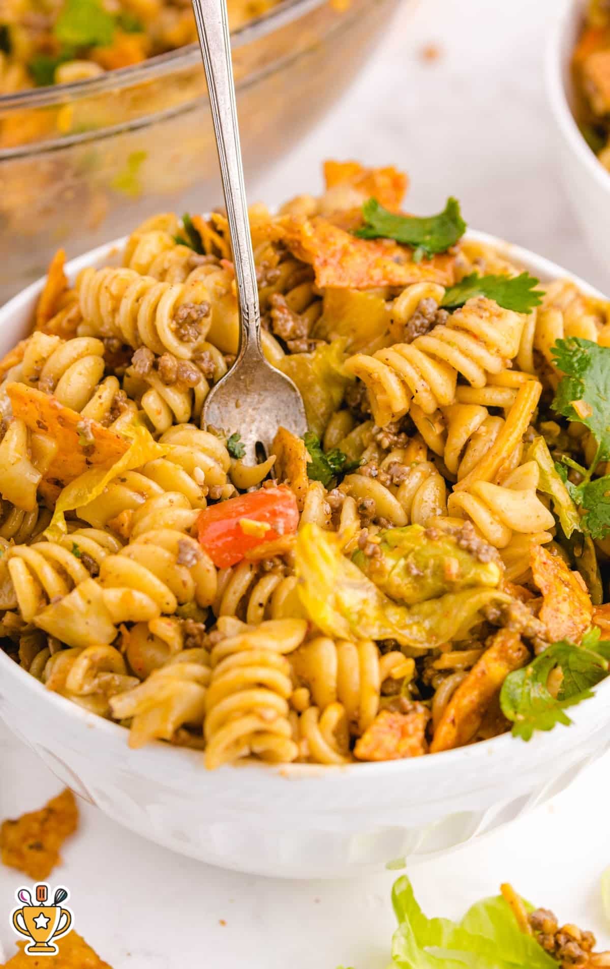 Taco Pasta Salad in a bowl