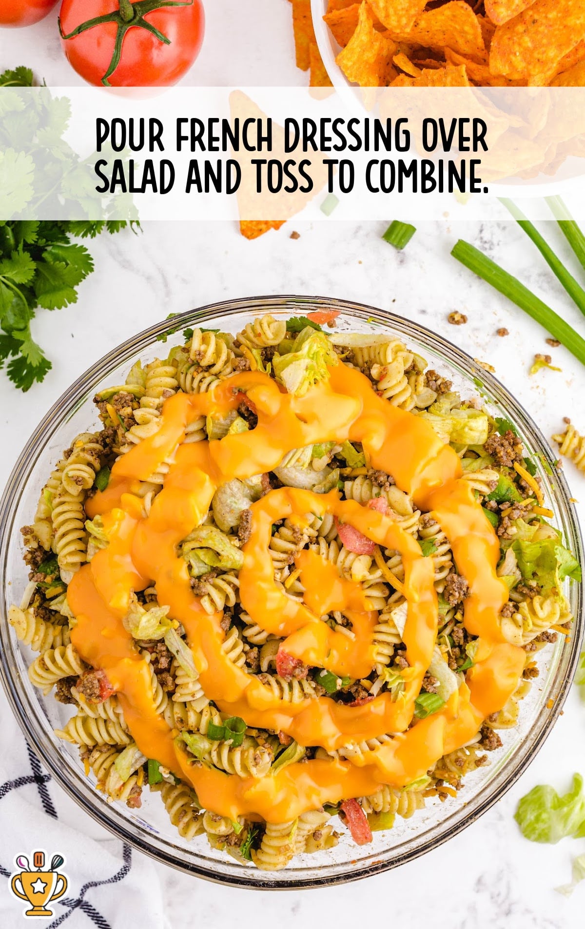 Taco Pasta Salad in a bowl