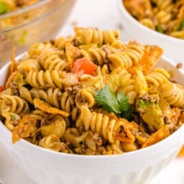 Taco Pasta Salad in a bowl
