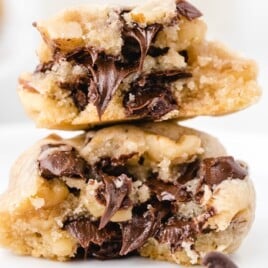 two Tollhouse Chocolate Chip Cookies