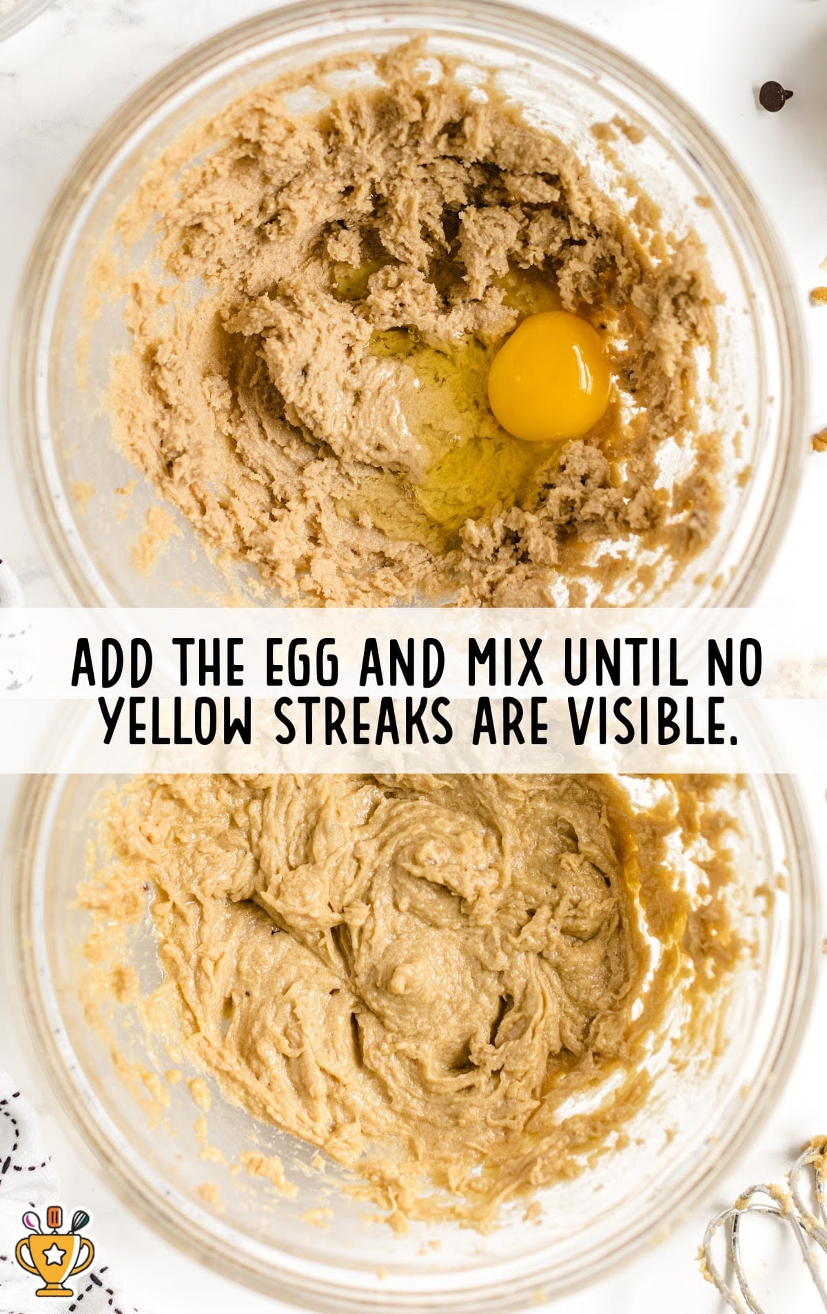 eggs added in a bowl