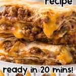 a Cheesy Beef Quesadilla