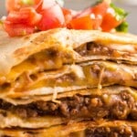 Cheesy Beef Quesadillas
