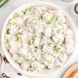 Chicken Salad in a white bowl