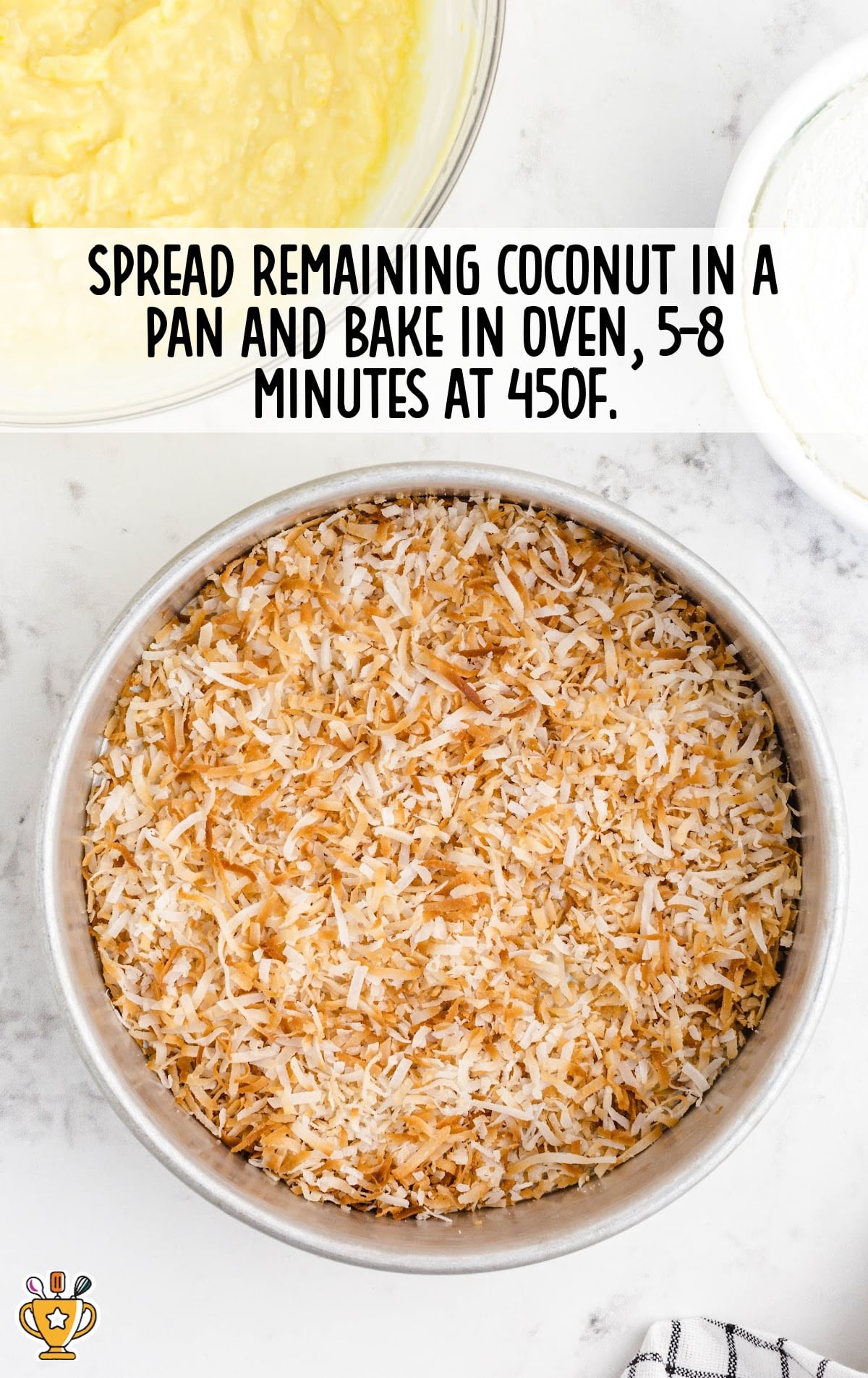 coconut spread in a pan
