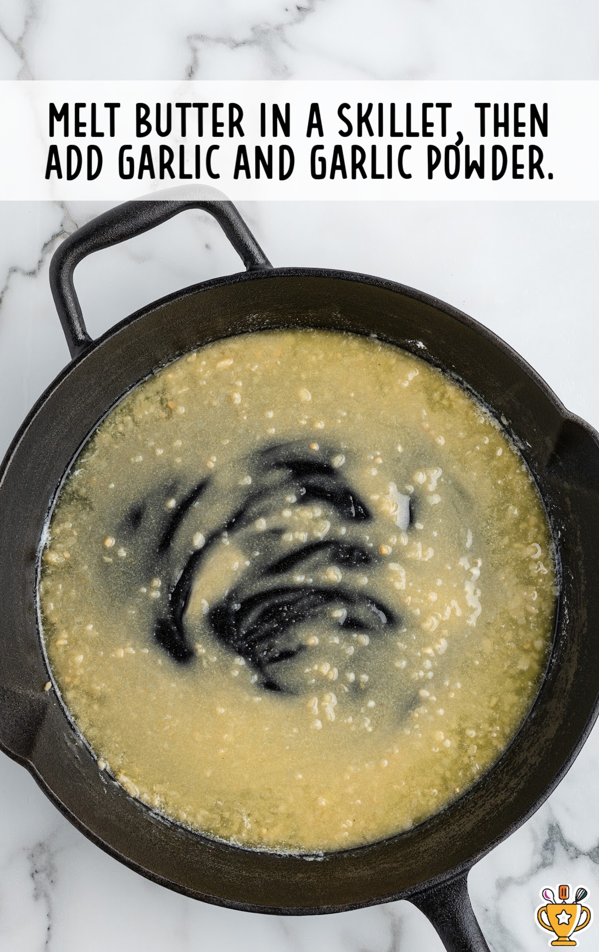 melted butter in a skillet