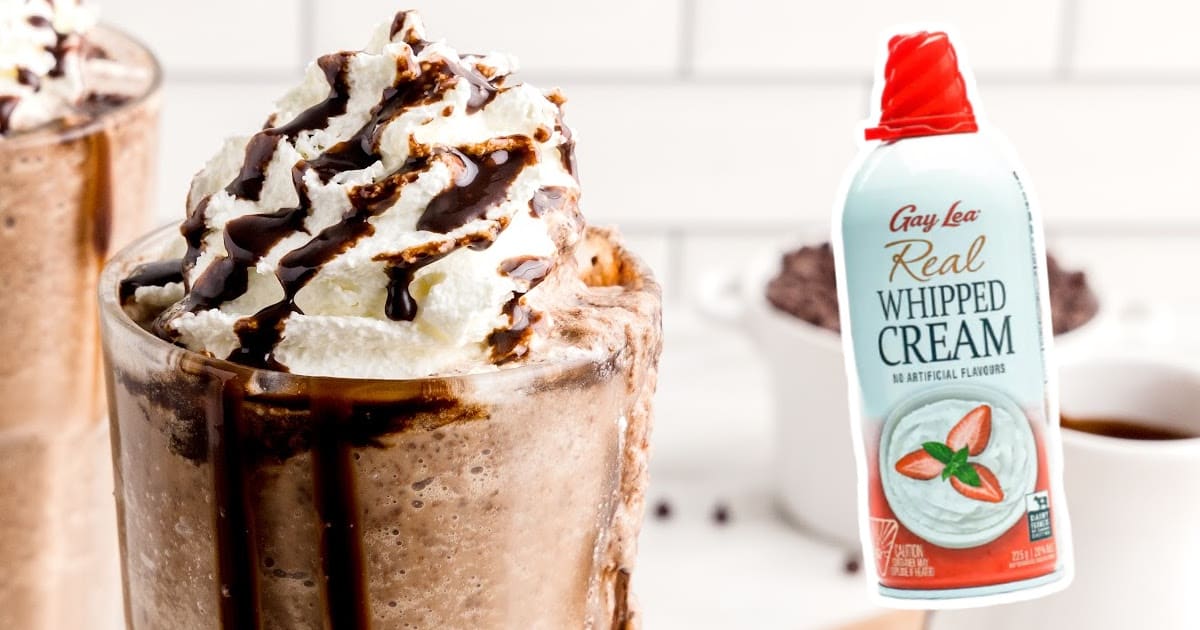 a glass full of Double Chocolate Chip Frappuccino
