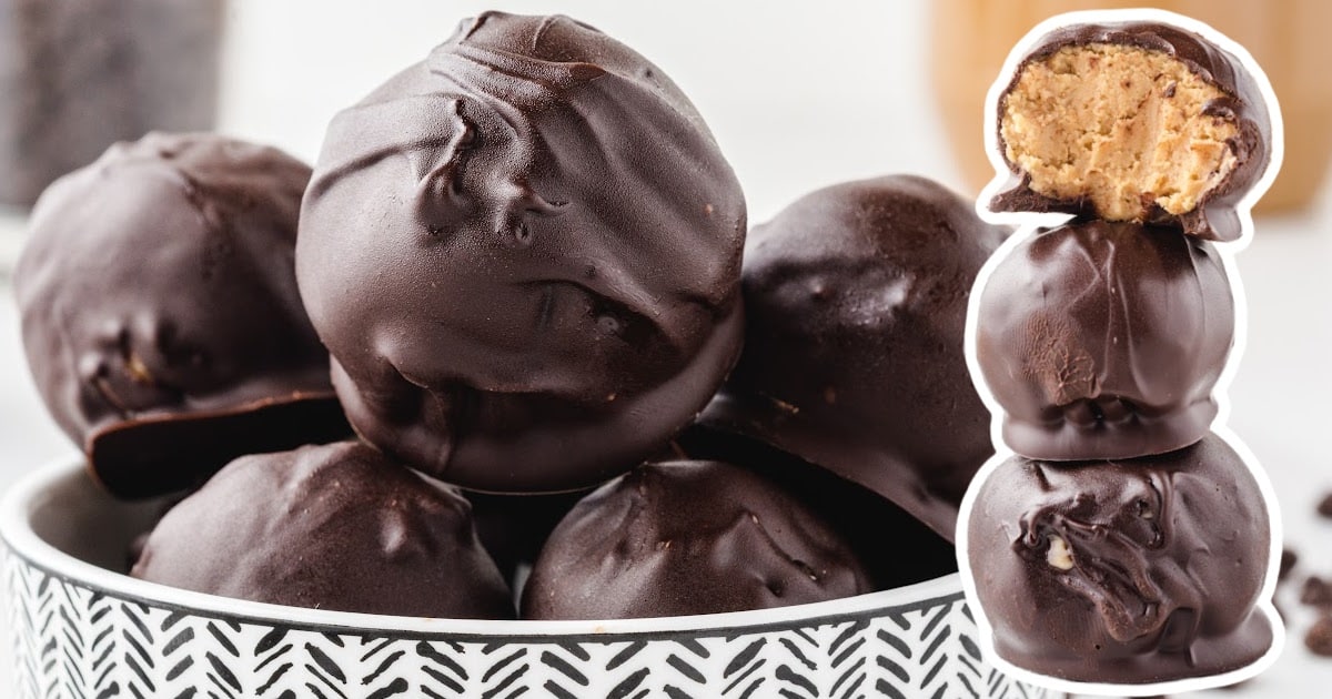 a bowl full of Peanut Butter Balls