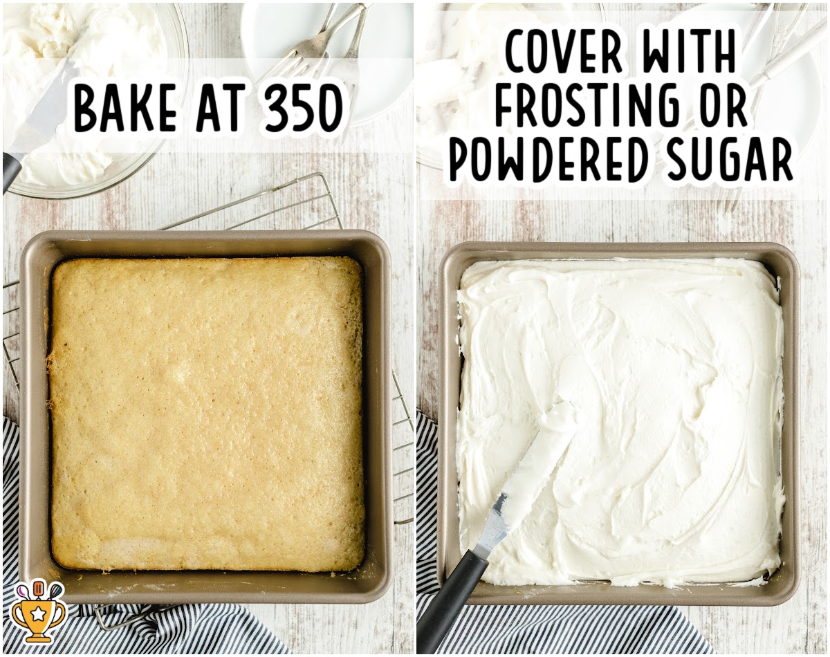 Vanilla Crazy Cake in a baking pan