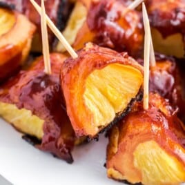 Bacon Wrapped Pineapple pieces