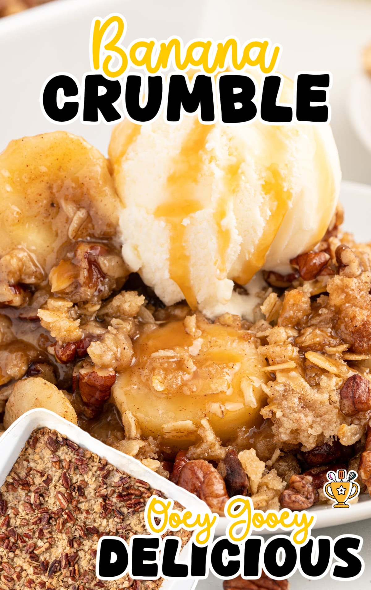 Banana Crumble on a plate