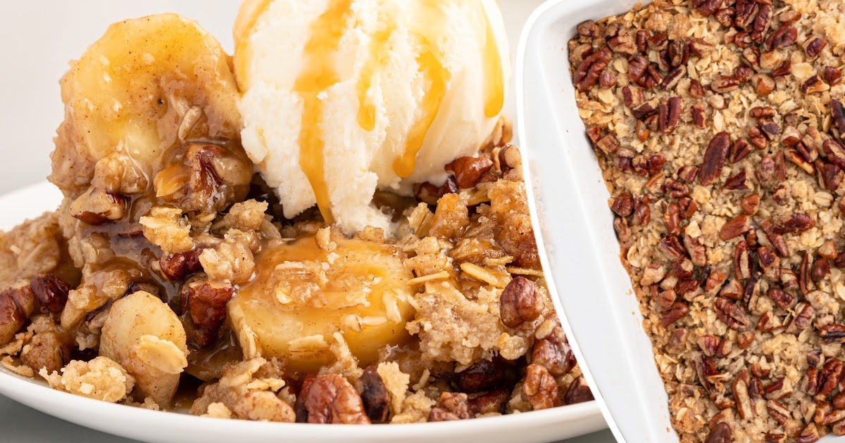 Banana Crumble on a plate
