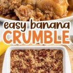 Banana Crumble on a plate