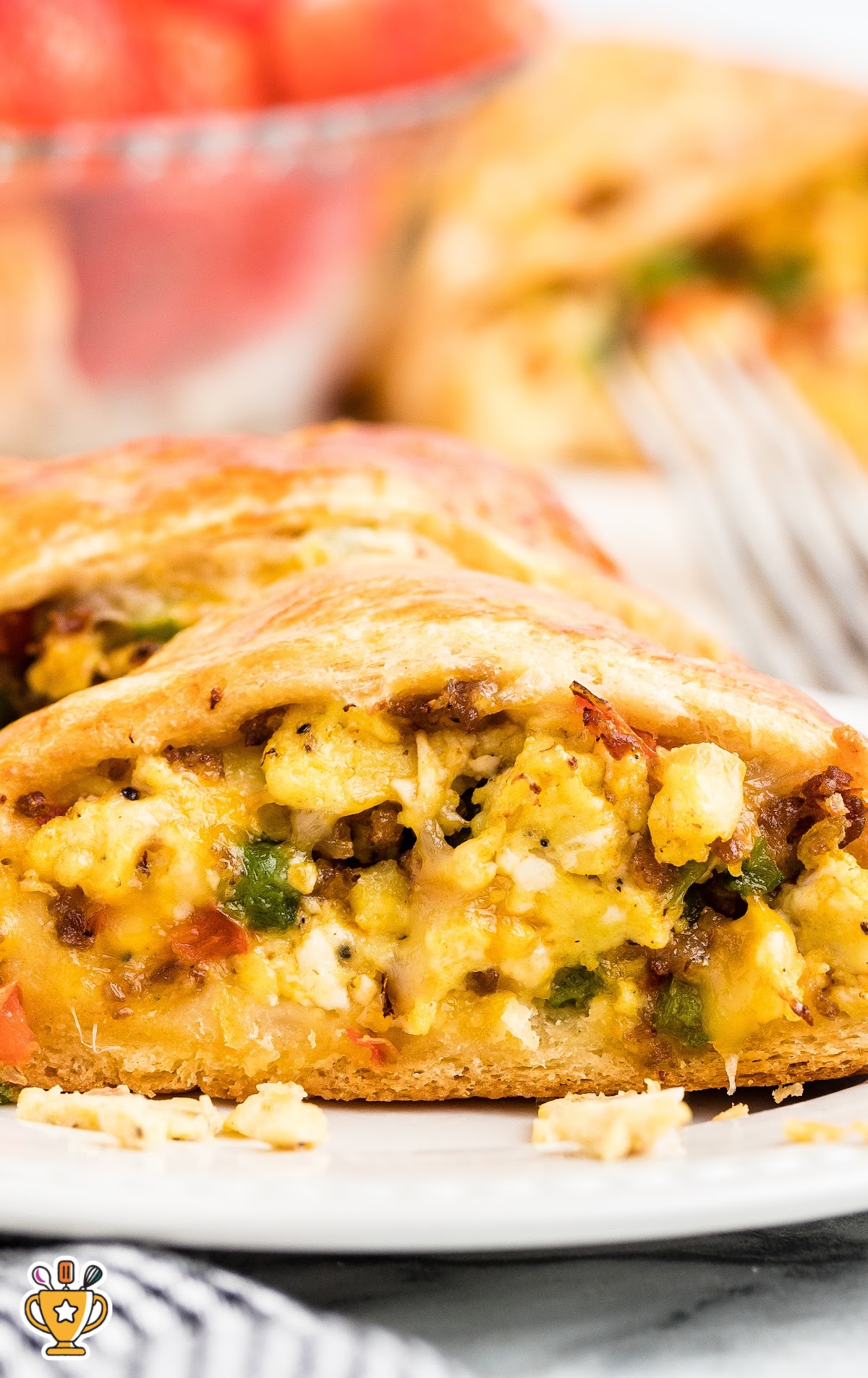a Breakfast Crescent Ring on a plate