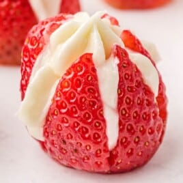 a Cheesecake Stuffed Strawberry