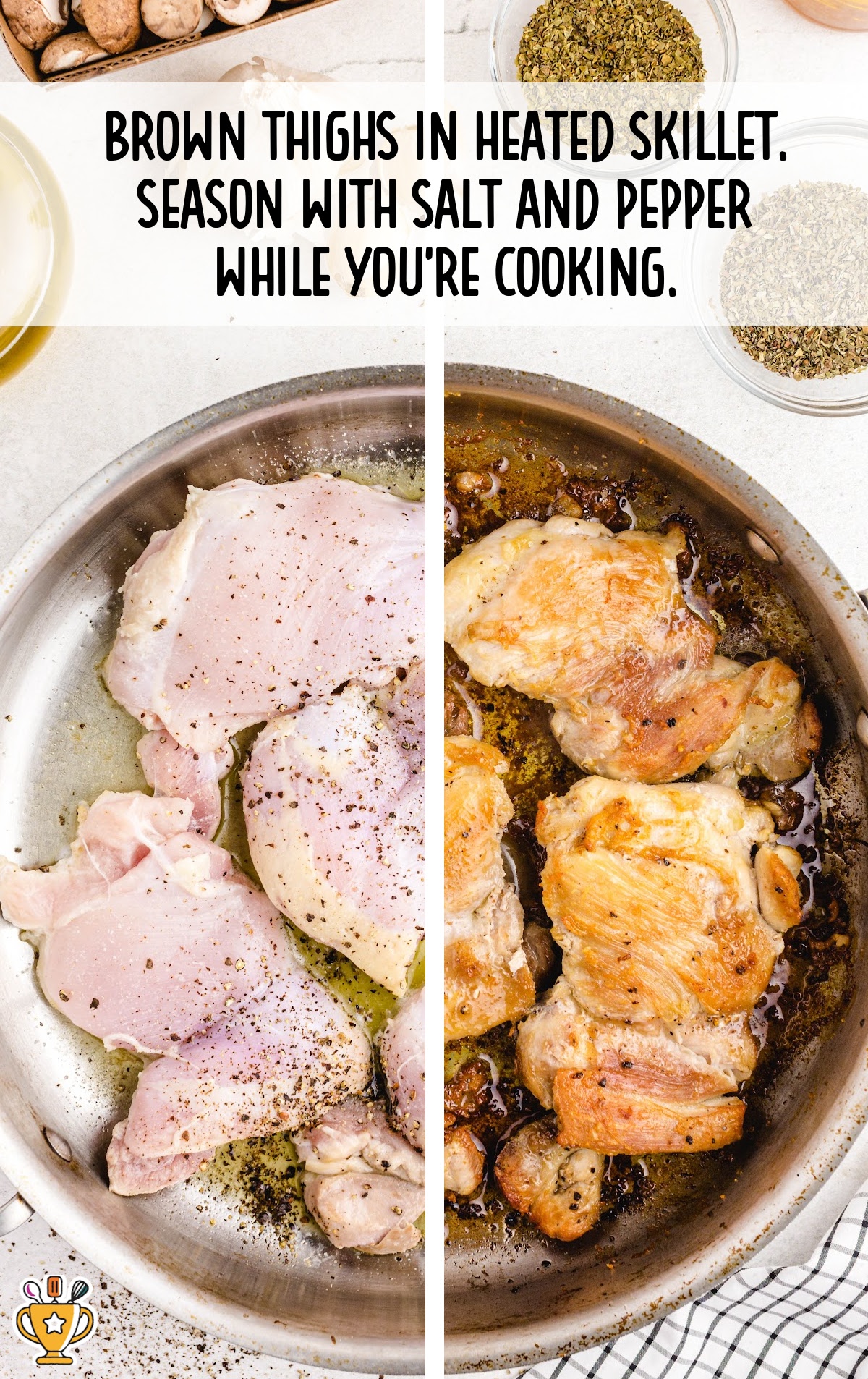 thighs in a skillets