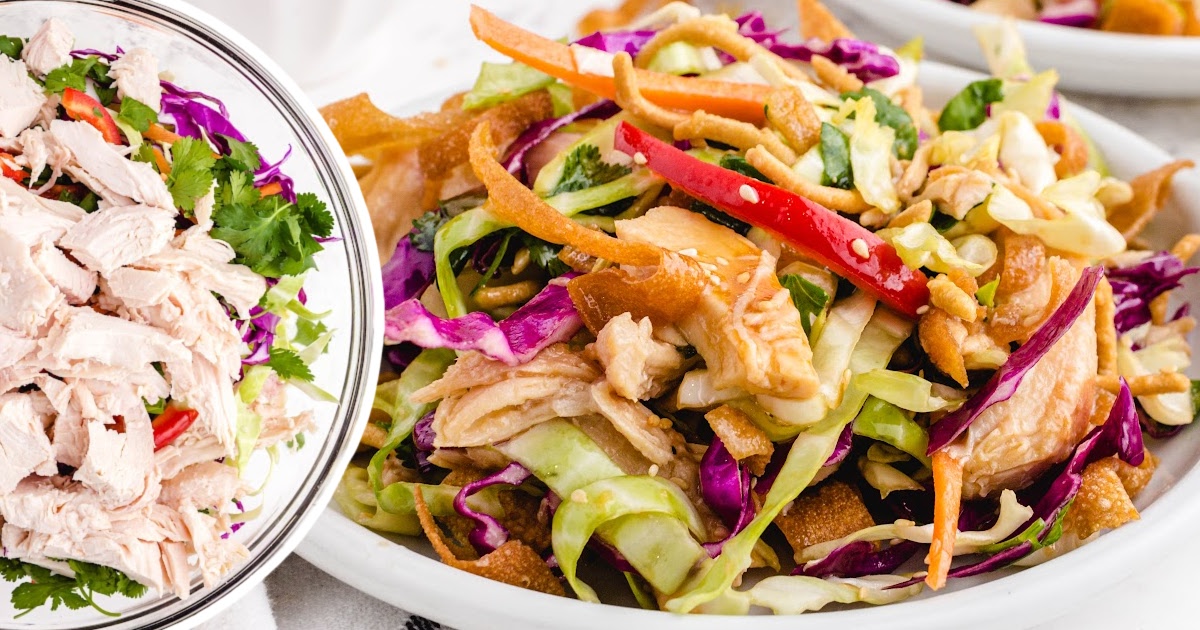 Chinese Chicken Salad on a plate