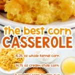 Corn Casserole on a plate