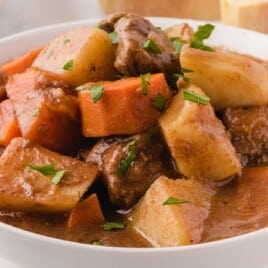 Crockpot Beef Stew in a bowl