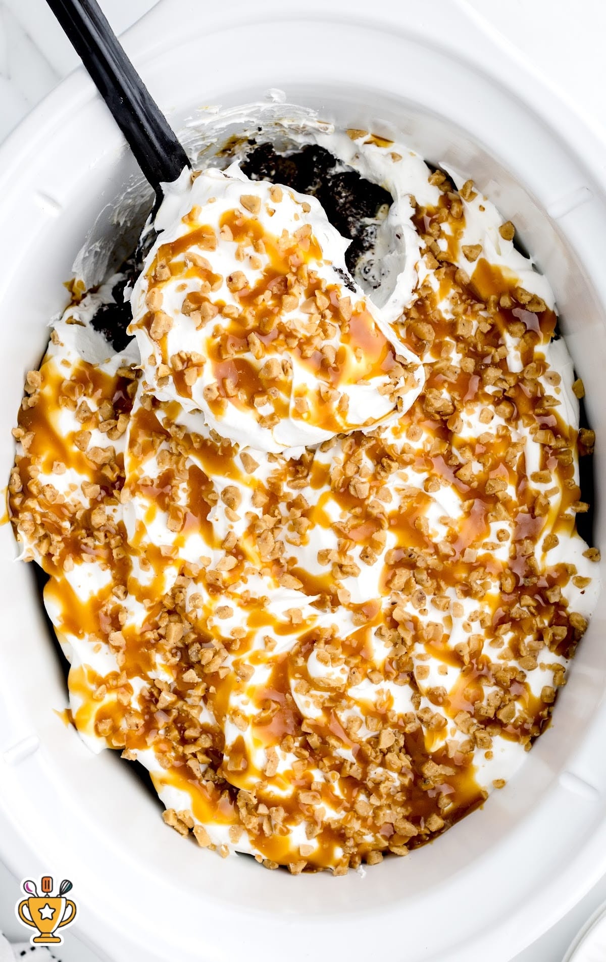 Crockpot Better Than Sex Cake in a slow cooker