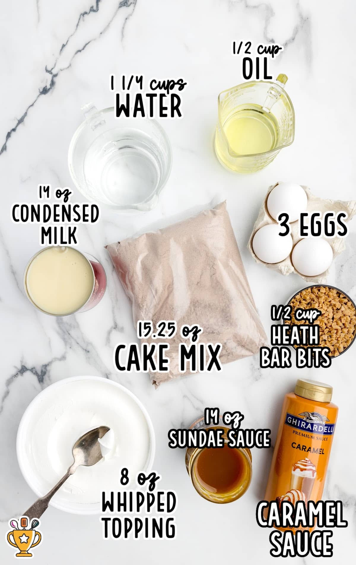 ingredients for making Crockpot Better Than Sex Cake