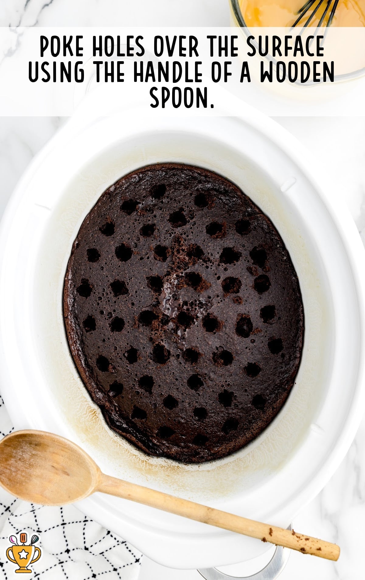 Crockpot Better Than Sex Cake with poked holes