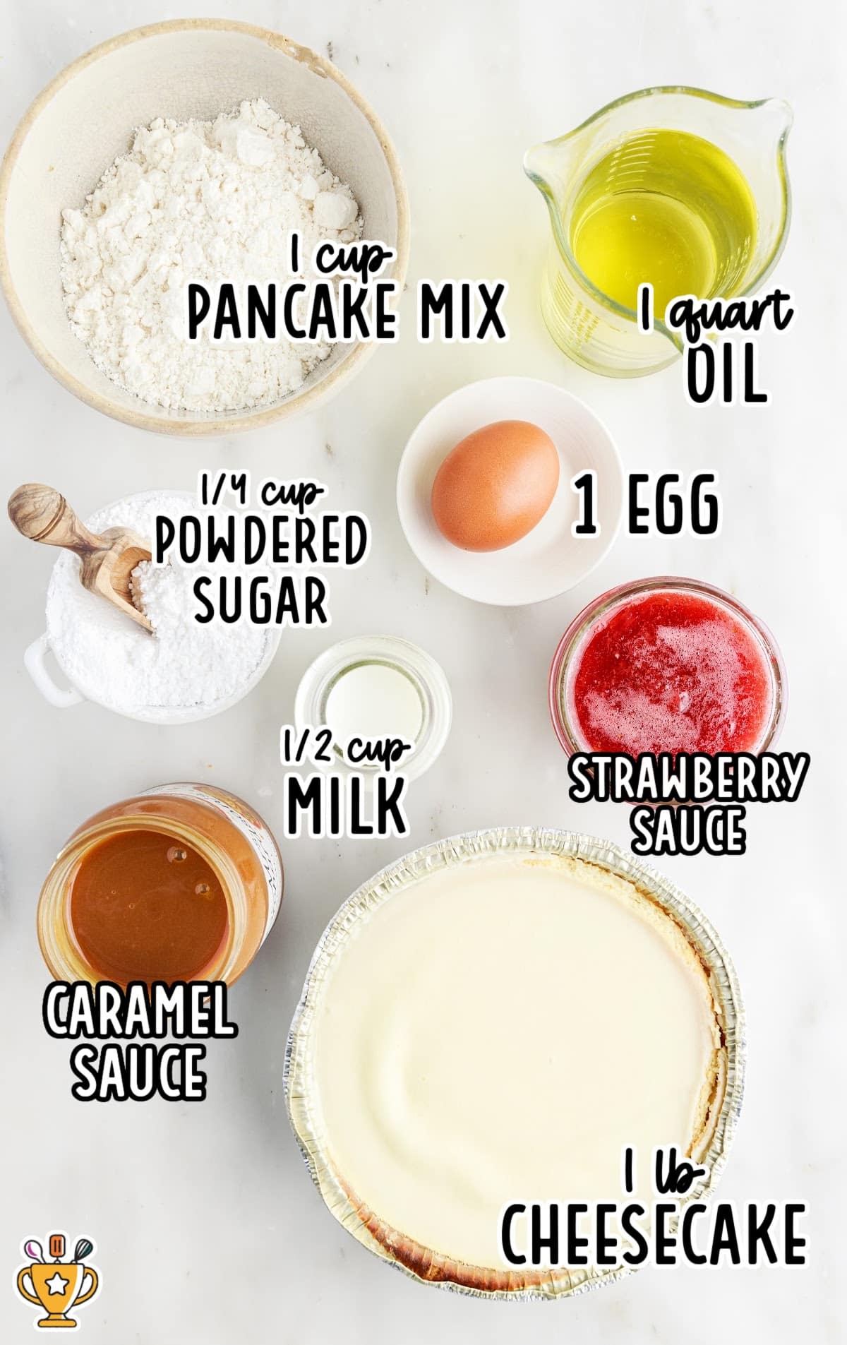 ingredients for making Fried Cheesecake