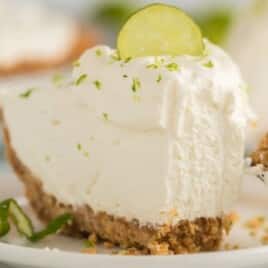 a piece of Key Lime Pie on a plate