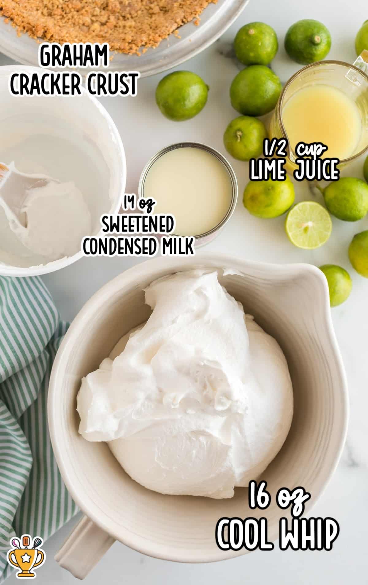 ingredients for making Key Lime Pie
