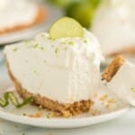 a piece of Key Lime Pie on a plate