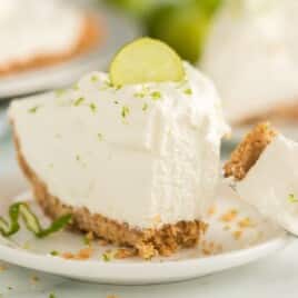 a piece of Key Lime Pie on a plate