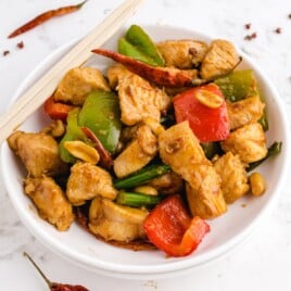 Kung Pao Chicken in a bowl