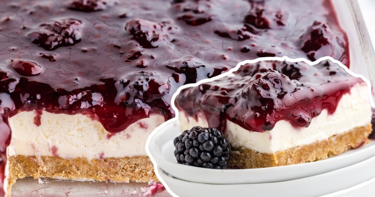 No Bake Blackberry Cheesecake